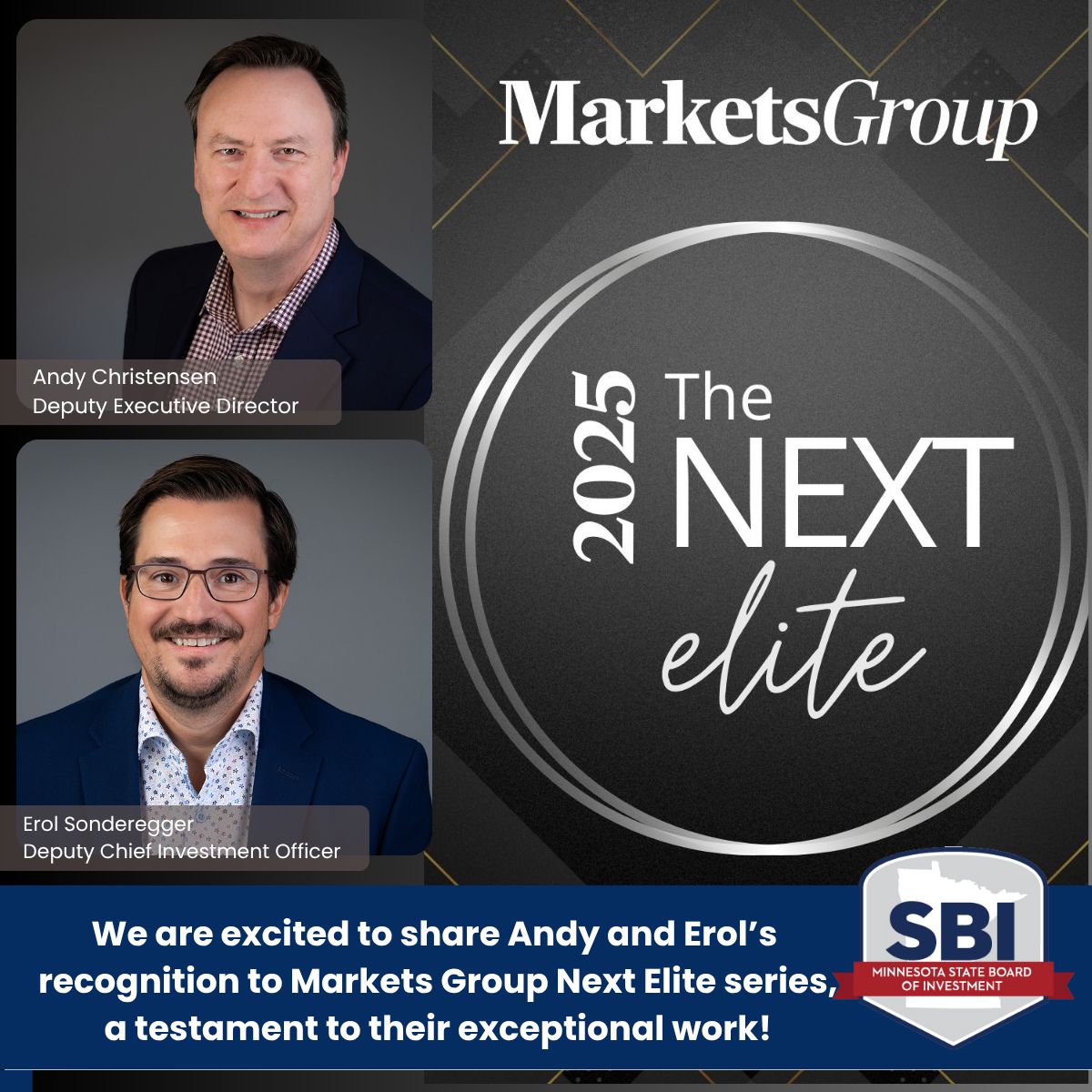 Andy Christensen and Erol Sonderegger Markets Group 2025 Next Elite Image